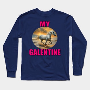 My galentine white horse Long Sleeve T-Shirt